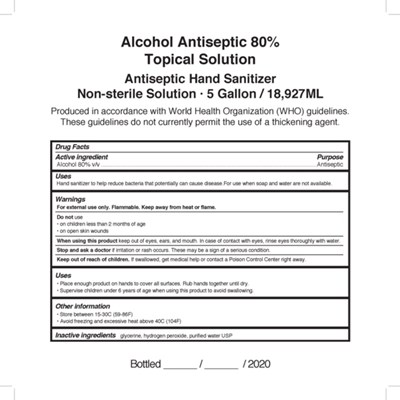 18927 mL Label (Hand Sanitizer Bulk Labels 5gal (1))